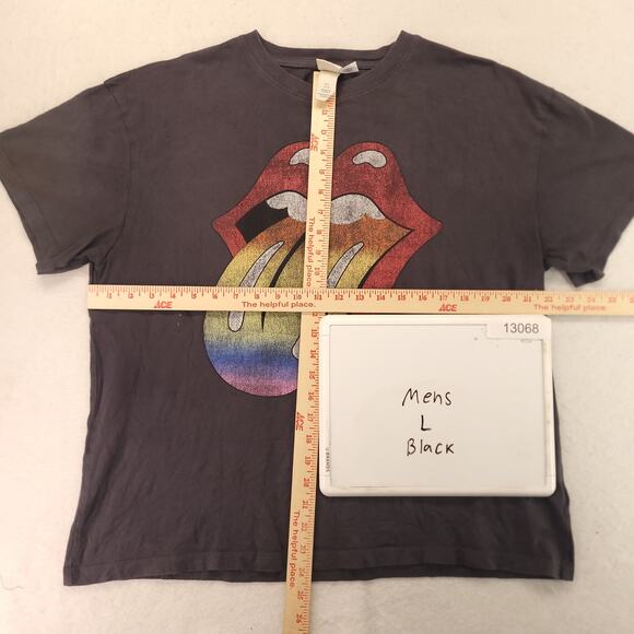 The Rolling Stones Band Crew Neck Short Sleeve T Shirt Mens Size L Black - Picture 5 of 9